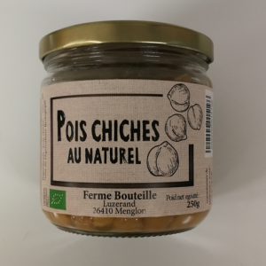 POIS CHICHES AU NATUREL BIO 250G FERME BOUTEILLE