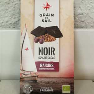 CHOCOLAT NOIR RAISINS SARRASIN 100G BIO
